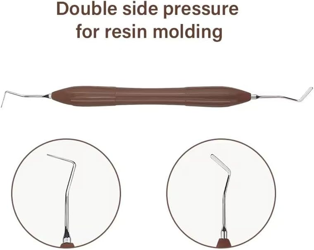 Color-Coded Dental Composite Instruments &ndash; 7 Silicone Handle Tools for Tooth Restoration & Cavity Filling image number 2