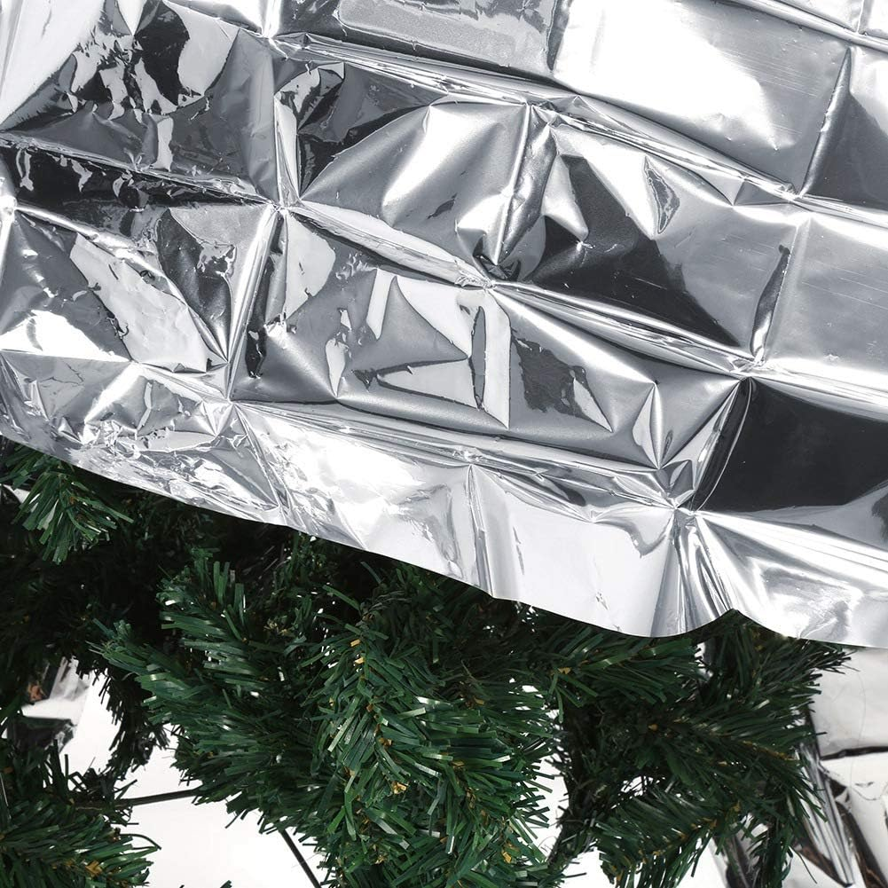 Silver Reflective Mylar Films,Plant Metallized Foil Covering Sheet Garden Greenhouse Farming Accessories Increase Growth Power Reduce Uneven Heat Environment Safe for Grow Room Outdoor Survival image number 3
