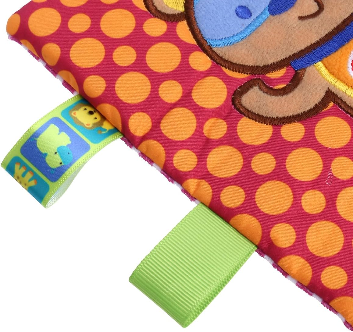 SAFIGLE Teething Toys Soft Crinkle Bear Sensory Blanket Infant Soothing Towel with Stroller Car Seat Attachment for Newborns 0-6 Months - Butterfly image number 2