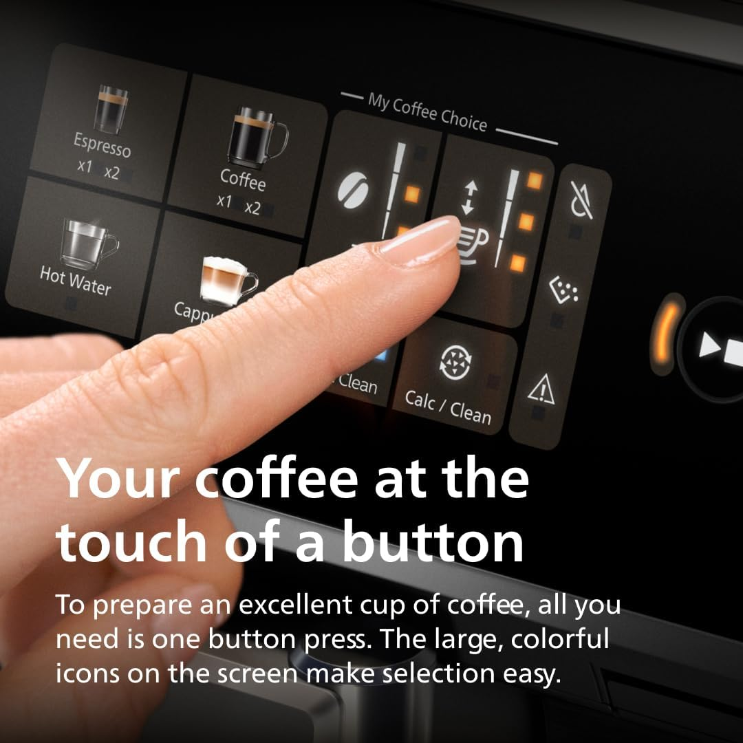 Philips Series 2300 Fully Automatic Espresso Machine - 4 Hot Drinks, Fast Clean, 40% Quieter Silentbrew, Aquaclean Filter, New 2025 Model, Glossy Black (EP2331/30) image number 4