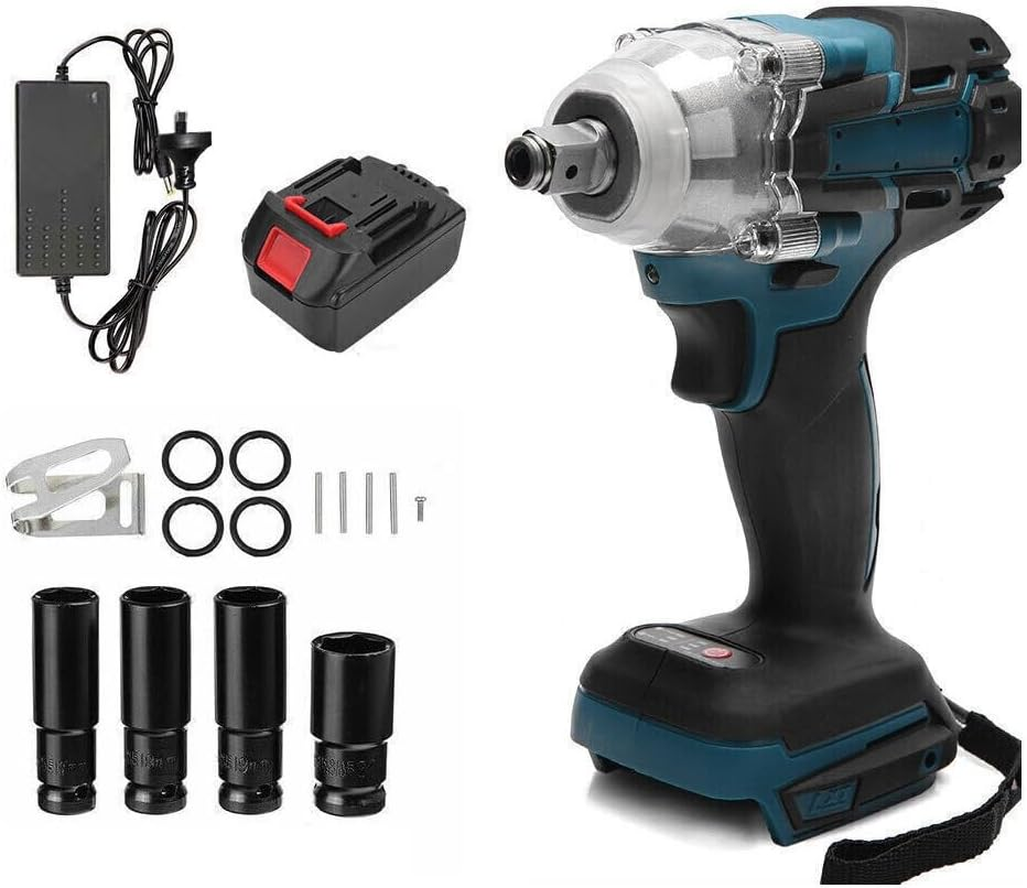 LEDON 1/2" Cordless Impact Wrench Driver Brushless Rattle Gun 18V Battery Cordless Electric Impact Wrench for Automotive & Construction image number 1