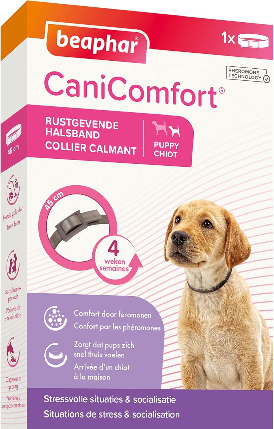 Beaphar Canicomfort Pheromone Calming Collar for Dogs 45 Cm image number 4