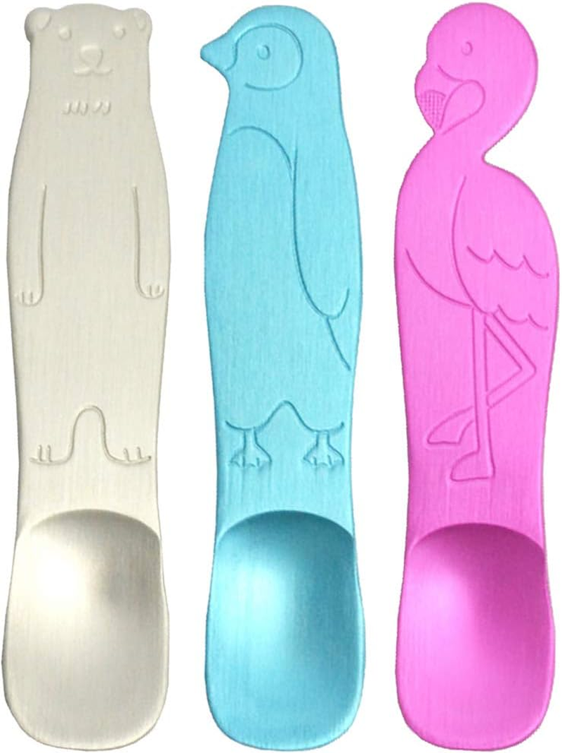 Gekjinsha Spoon, Set of 3, Aluminum, Made in Japan, Polar Bear, Penguin, Flamingo, Melt with Body Temperature, Ice Cream Spoon, Sugar Land image number 2