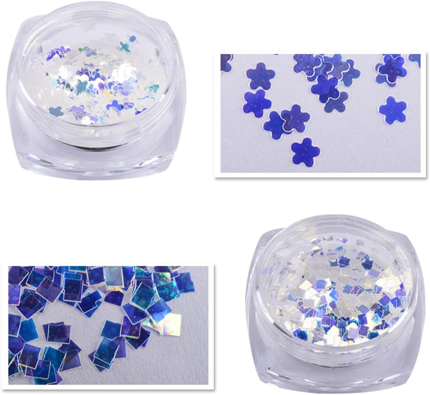 1 Pack Ultrathin Special Shaped Glitter Powder Nail Decoration for Nail Crafts round Decoration image number 1