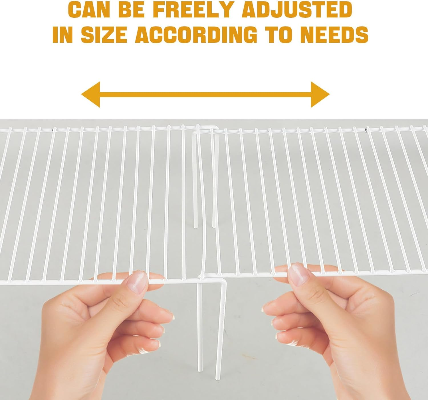 VOSAREA Expandable White Metal Kitchen Spice Rack, Retractable Wire Shelf Organizer for Cabinet and Countertop Storage, Telescopic Kitchen Cabinet Shelf for Seasoning and Utensils image number 3