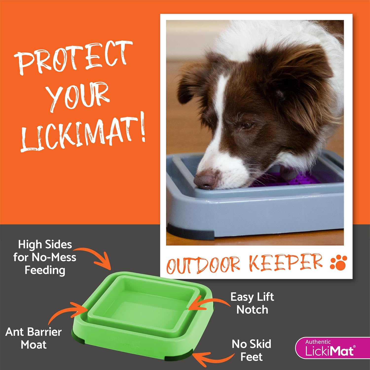 Lickimat Outdoor Keeper - Elevate Your Lickimat Experience, Extend to Full Feeder for Cats and Dogs - Innovative Design for Enriched Mealtime Fun