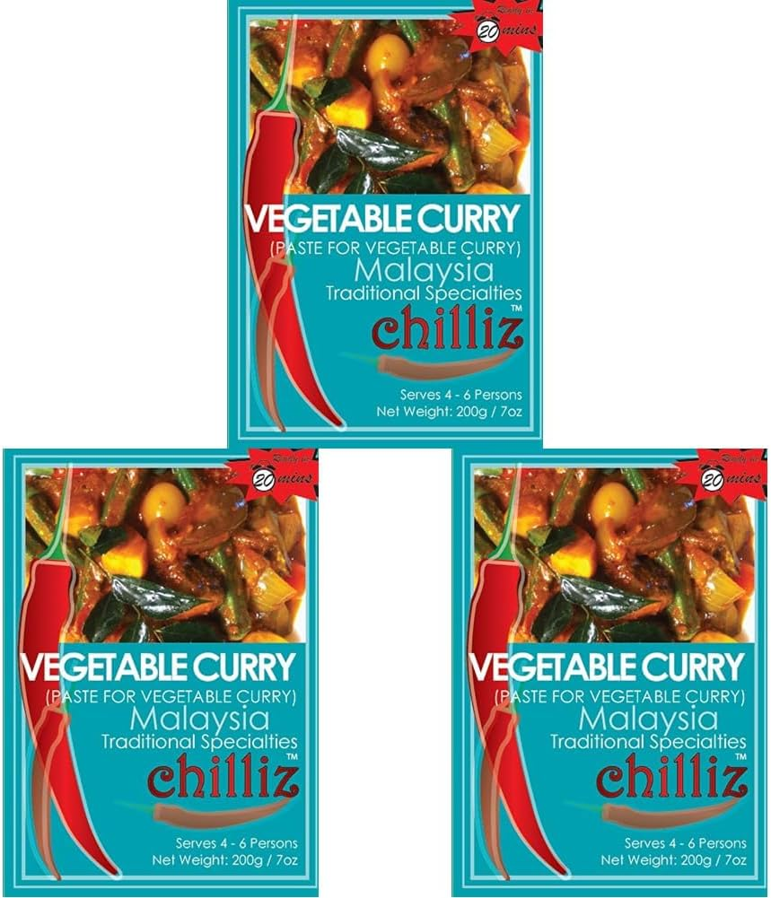 Chilliz Vegetable Curry Paste 200 G, 200 G, Vegetable Curry