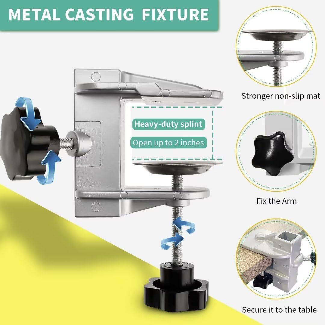 Dog Grooming Table Arm - 37" Dog Grooming Table Arm Dog Grooming Stand with Loop Noose Foldable Dog Grooming Harness for Small Medium Dogs (Silver) - Silver image number 3