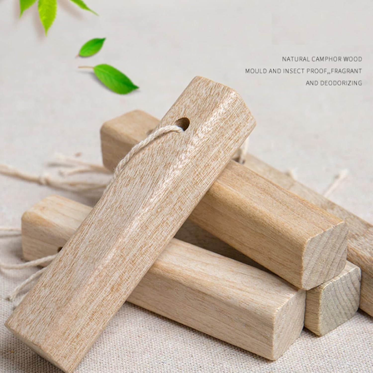 10PCS Moth Protection Storage Essentials Fresh Cinnamomum Camphora,Camphor Wood Strips(10*2*2Cm),Root for Closet Storage,Better Insect Repellent than Cedar Balls, Longer Lasting Effect,Repelling Clothes Moths and Other Pests image number 3