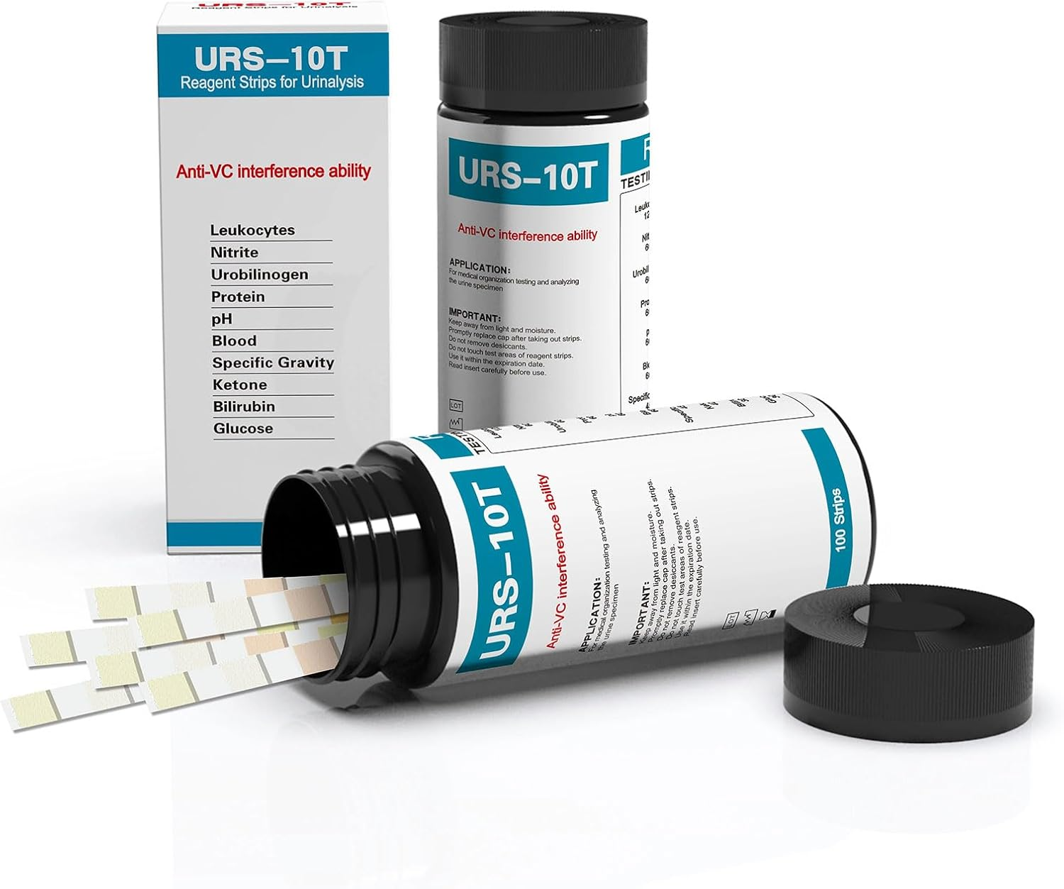 Urinalysis Test Strips, 10 Parameter Urine Strips for Home Health Monitoring with Accurate Results Urine Test Dipstick - 100 Strips image number 1