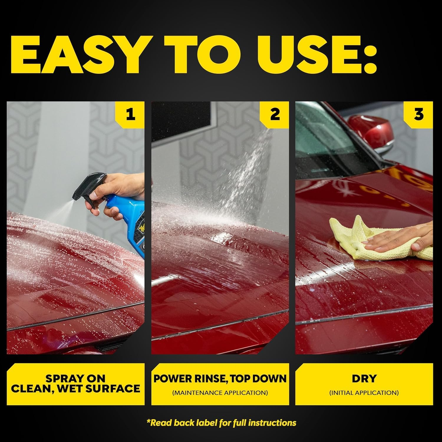 Meguiar'S Hybrid Ceramic Wax 768Ml - Easy-To-Use Spray Wax for Car Detailing with the Superior Protective Power of Advanced Sio2 Hybrid Barrier Technology - G190526EU image number 4