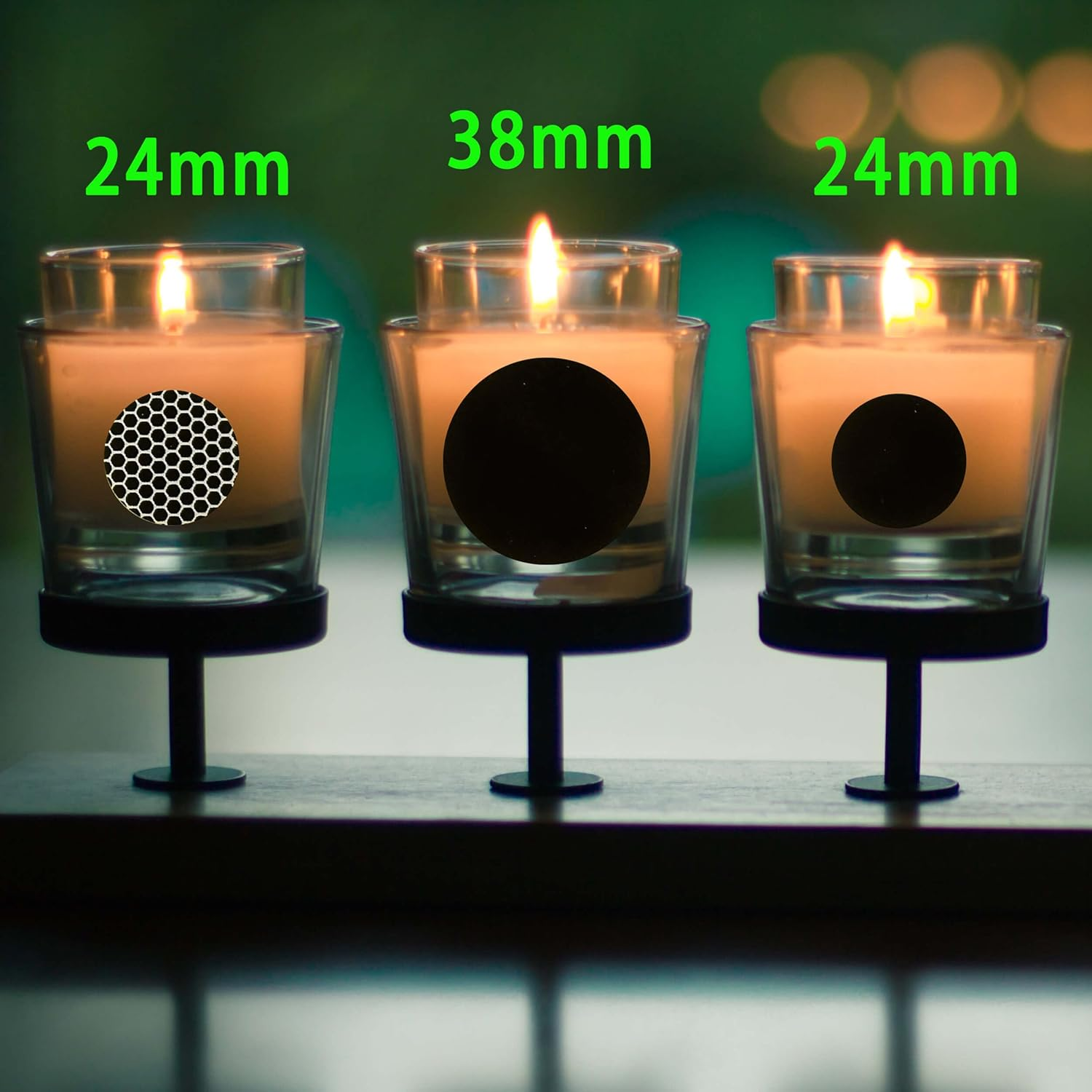 Round Match Striker Paper, Adhesive Backed Pure Black Striker Paper, 1.5 Inch Circle image number 2