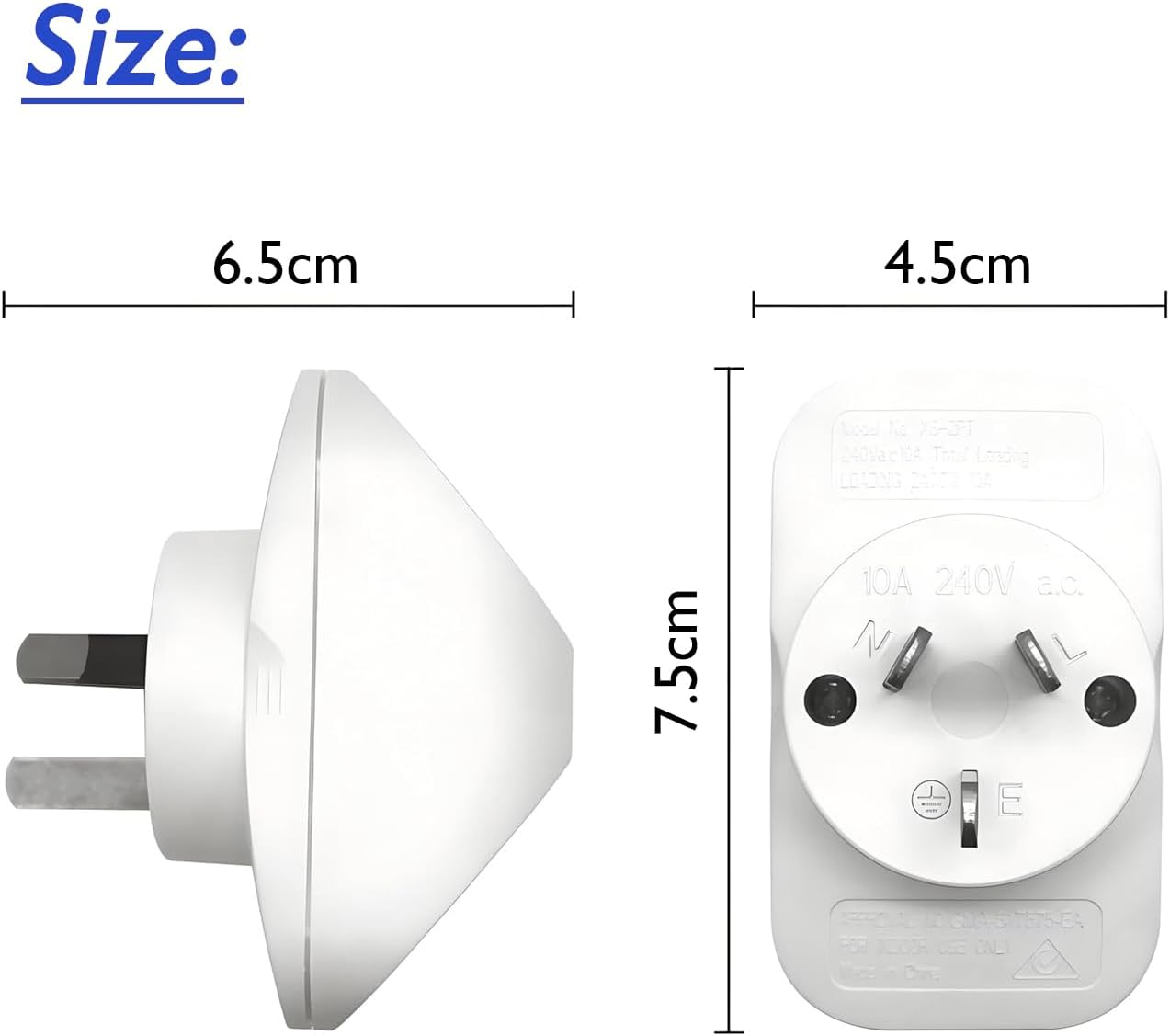 2 Pack Outlet Extender, Double Power Plug, Double Adapter, 1-To-2 Socket Extender, Multi Plug, Cruise Essentials for Home, Hotel, Bedroom image number 2