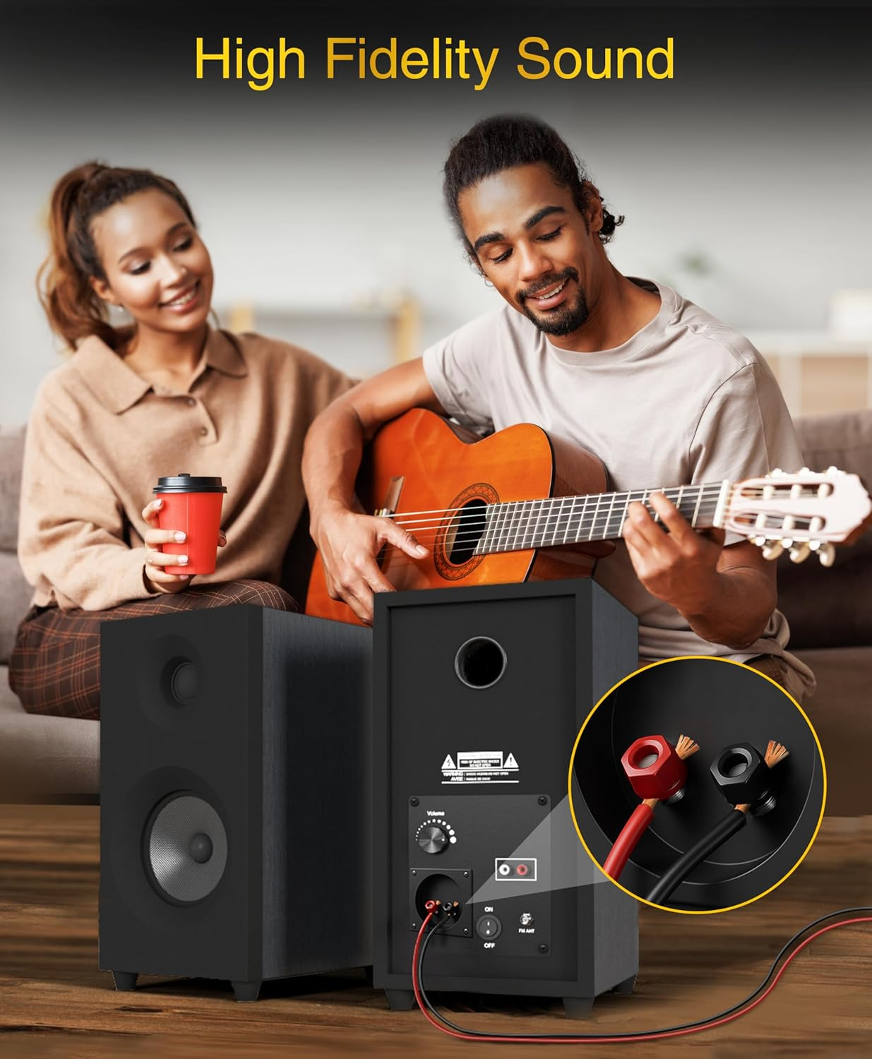 Bluerigger 16 Gauge Speaker Wire (50FT, 16 AWG, Speaker Cable, CCA, Hifi Stereo, Polarity Identification)- Car Audio Wire for Home Theater, Surround Sound Systems, Radio, Automotive Amps, Banana Plugs image number 3