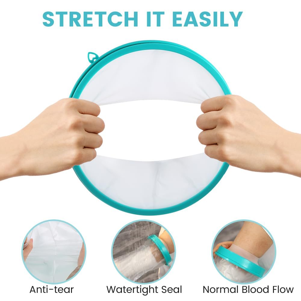 Waterproof Cast Covers for Shower Arm, Watertight Arm Protector Cover, Elbow Injury, Wrist, Post Surgery, Reusable, Elastic, Easy to Use Protect Arms in Bath - Leg image number 6