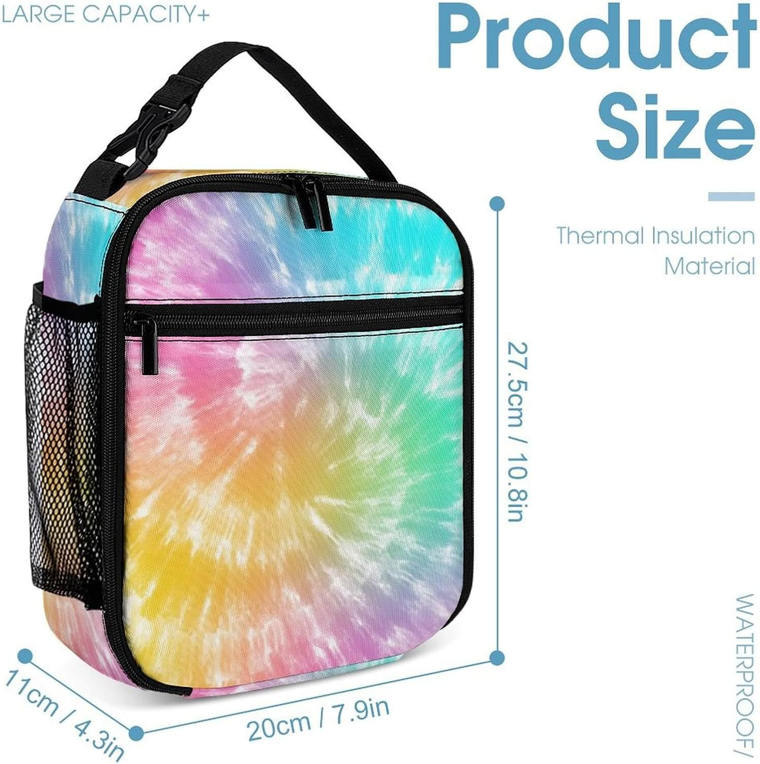 Homieblanket Tie Dye Backpack for Kids Girls Boys School, 16 Inches Tie Dye Theme Bookbag,Tie Dye Backpack for School image number 5