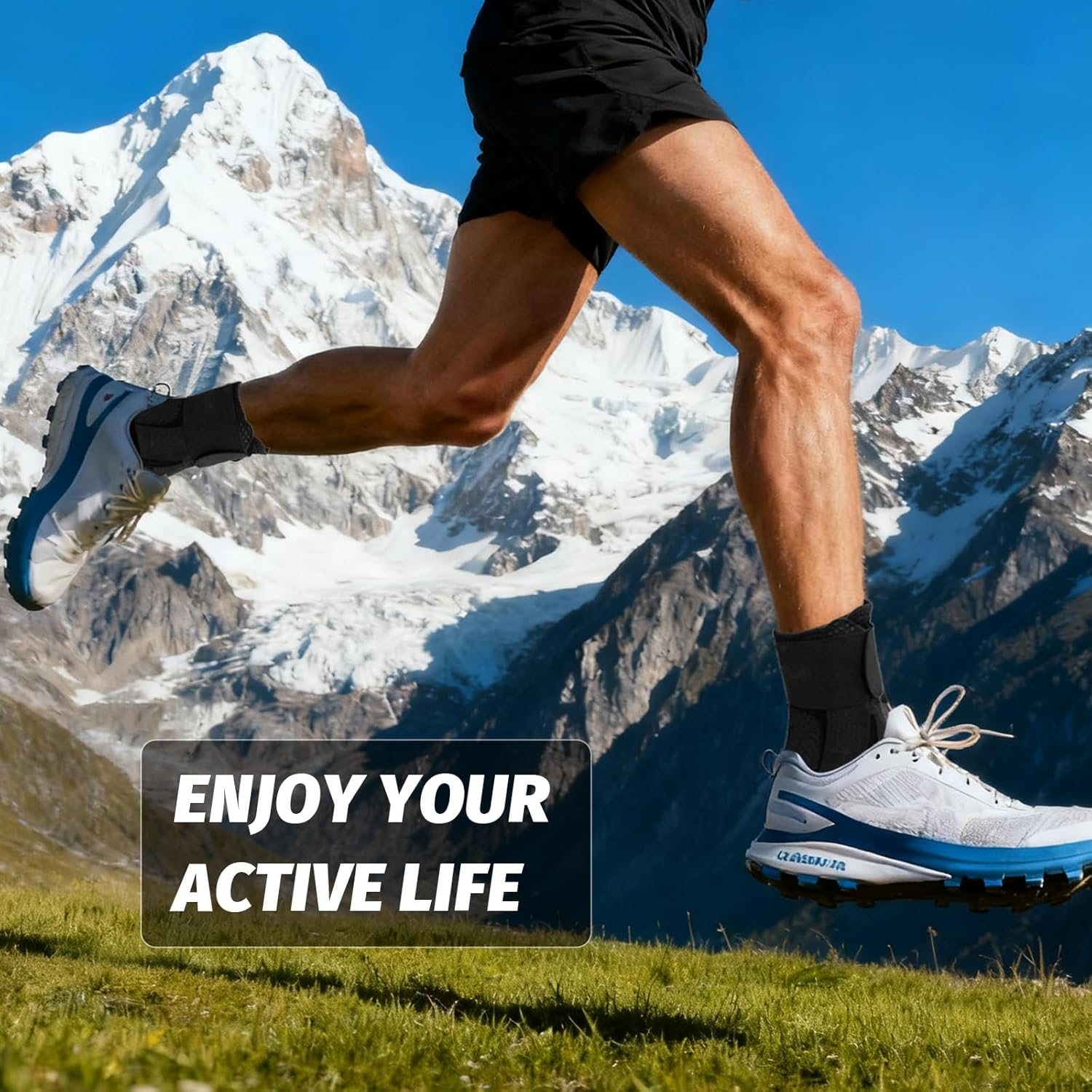 Ankle Brace Support for Women & Men, Adjustable Lace-Up Ankle Support with Removable Splints, Ankle Stabilizer Straps for Sprained Ankle, Plantar Fasciitis, Sports Injury Recovery - 1 Piece image number 4