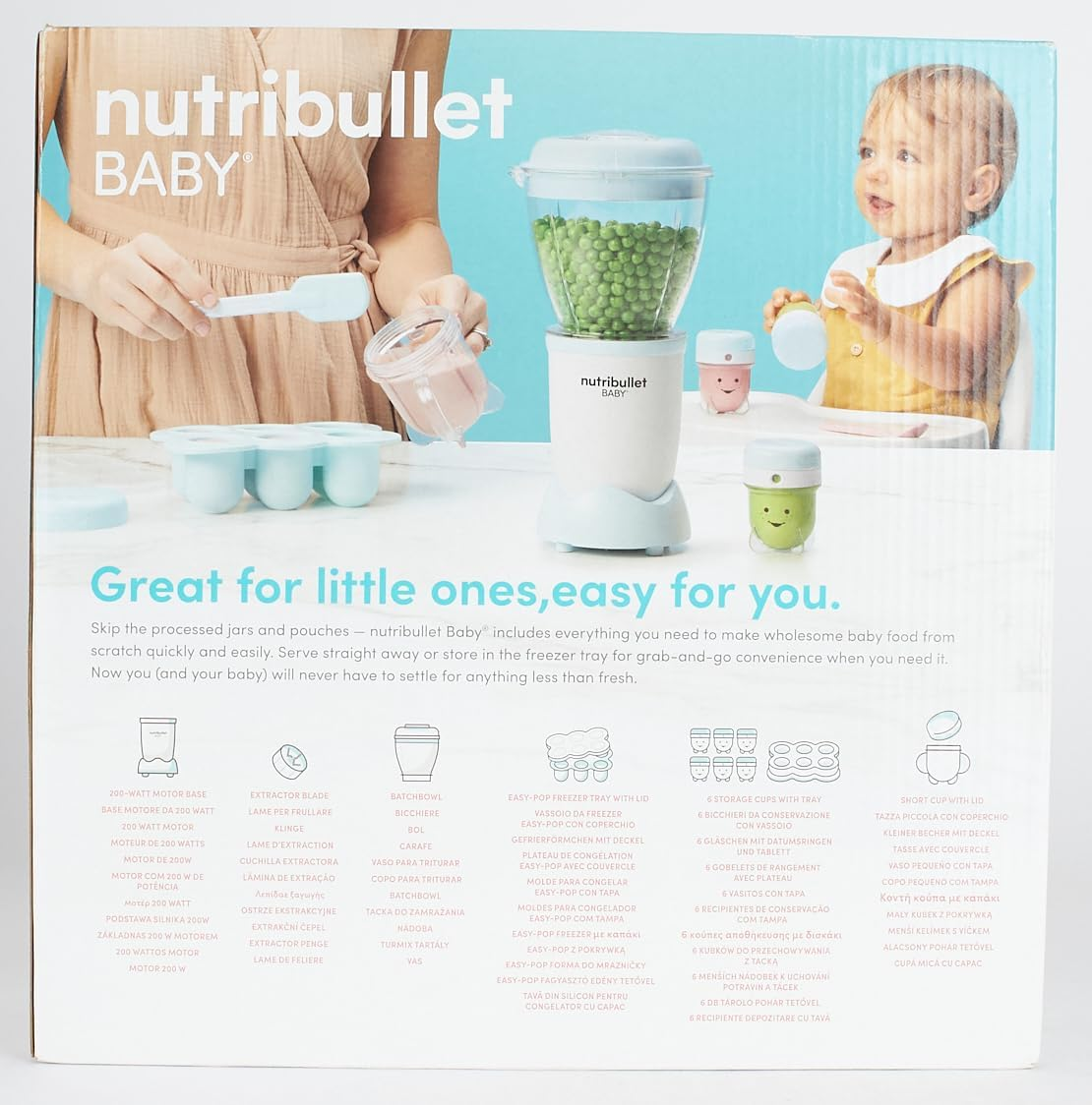 Nutribullet Baby Food Mixer, Electric Mixer, 200 Watt Power, 6 Jars, Freezer Bowl