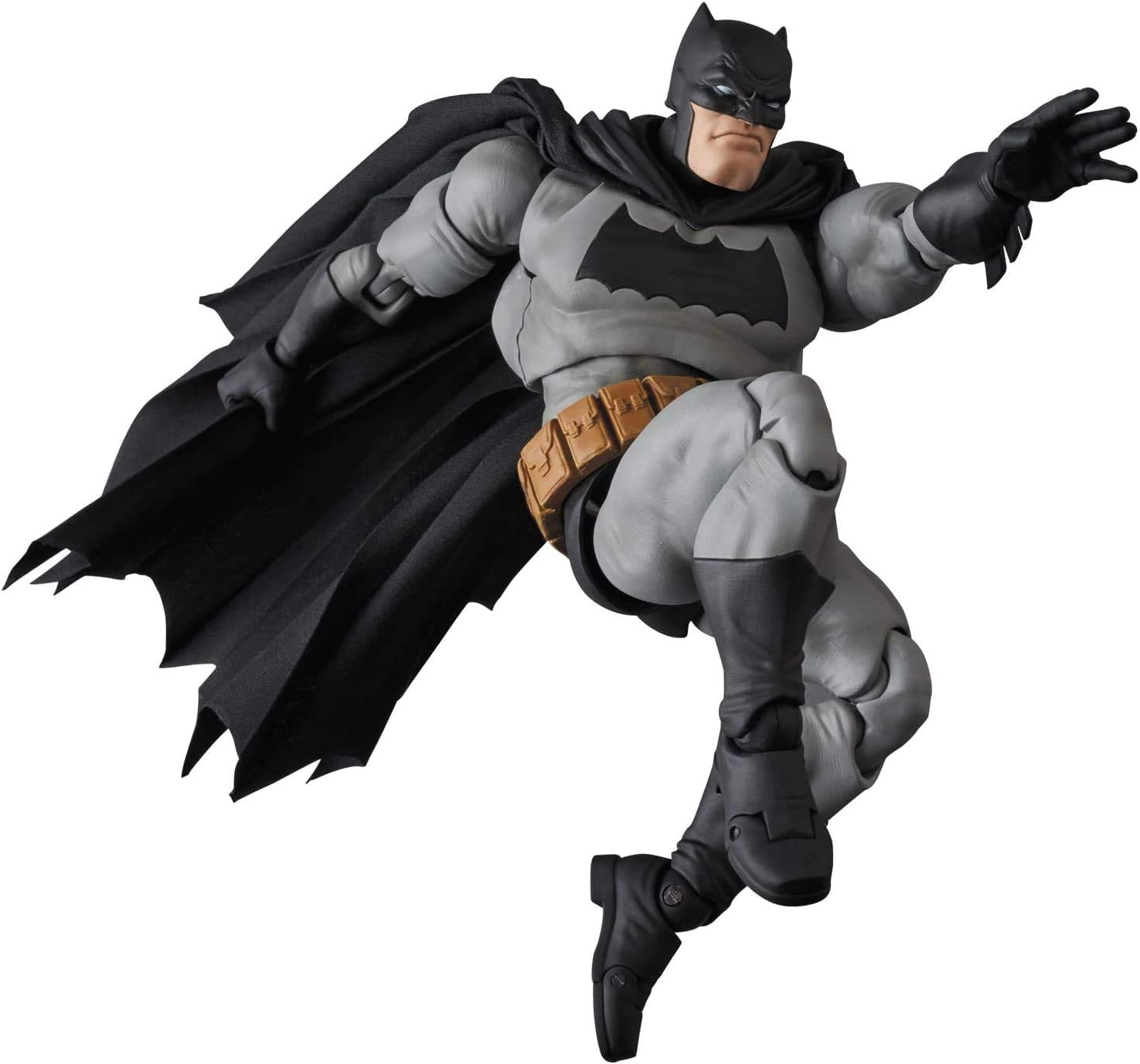 MEDICOM TOY Batman MAFEX Action Figure, Based on DC Comics the Dark Knight Returns, Highly Articulated, Poseable Cape, Multiple Hands, Two Heads, Stand, Adult, 6X6X8 Inches