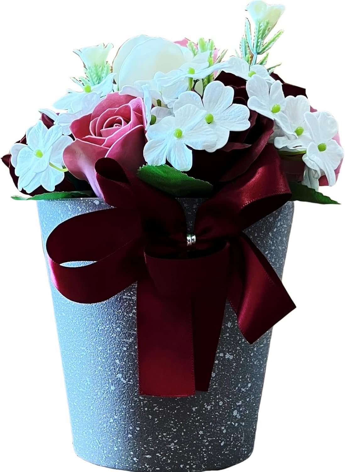 Q-FLA 786181 LG Romantic Mauve Soap Flower Bath Salt, Arrangement, Gift image number 4