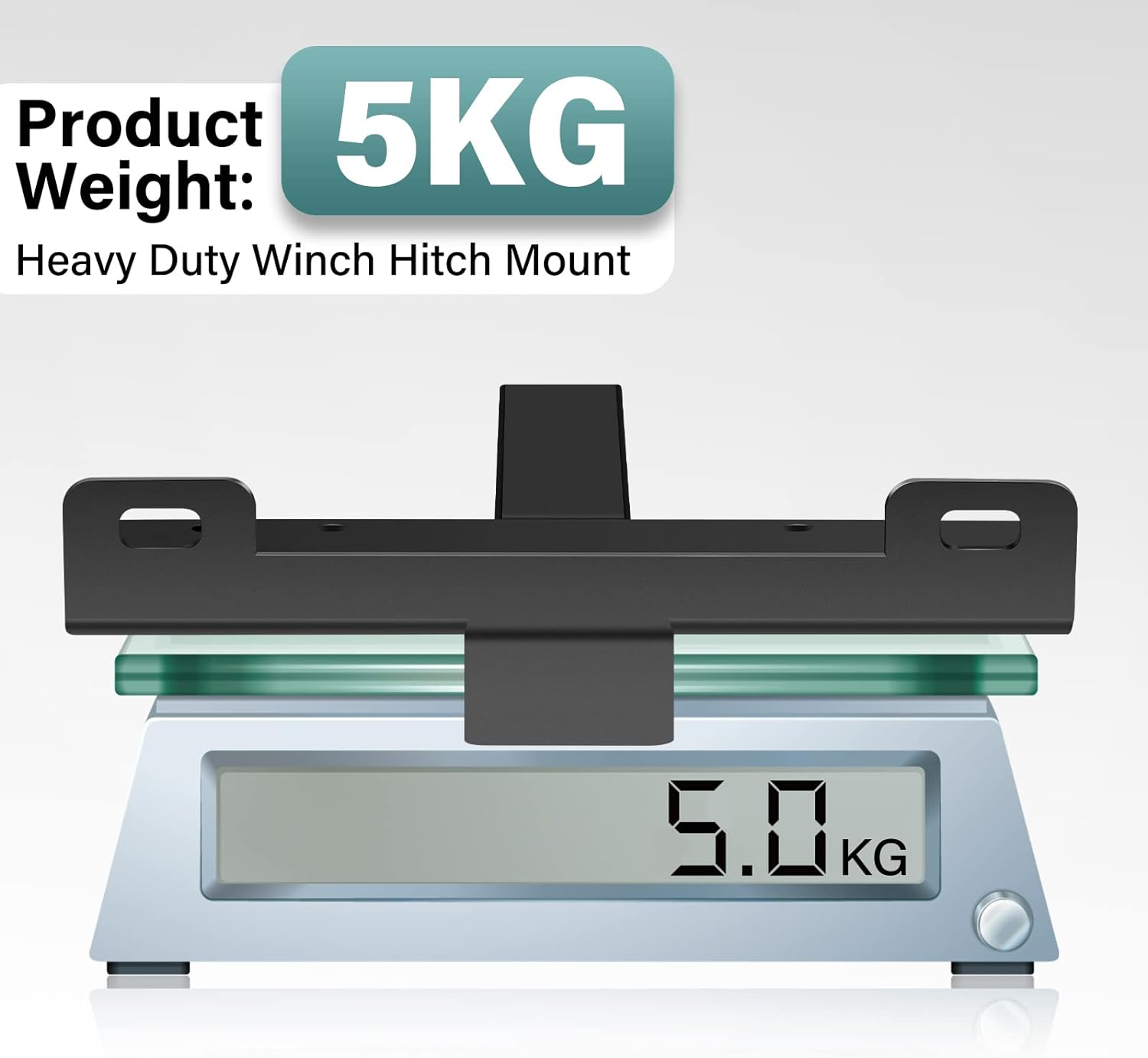 Winch Hitch Cradle Mount Plate, Dack Universal Receiver 10 X 4 1/2 Winch Mounting with 2''Receiver Hitch for Recovery Winches Heavy-Duty 15000Lbs Capacity for ATV UTV Truck image number 4