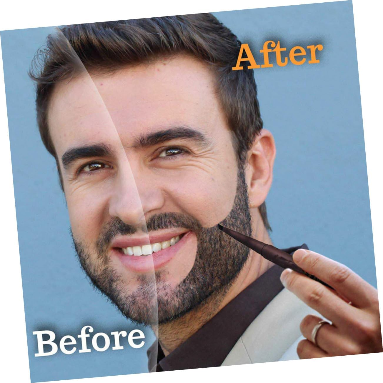 Ipetboom Beard Pen for Mustache Styling Mustache Filler Brush Men Beard Care Tool image number 4