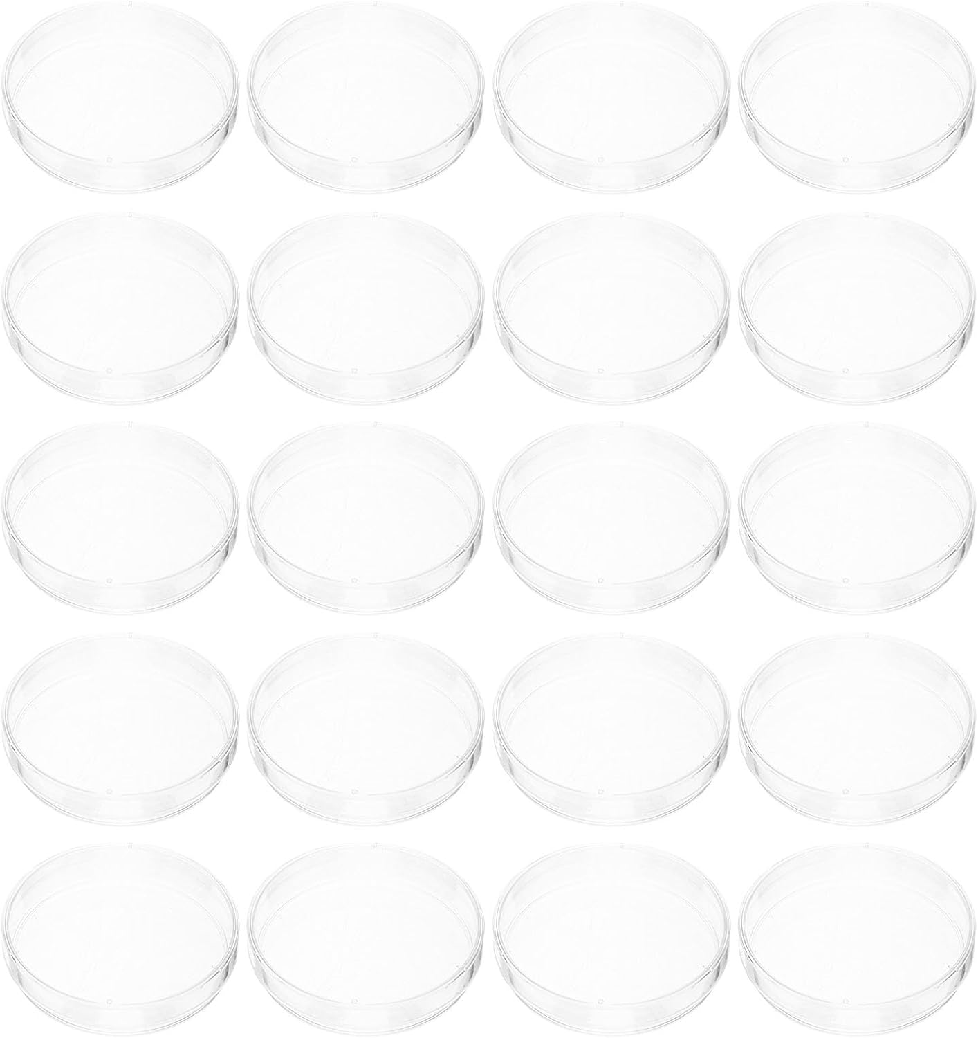 Plastic Petri Dishes with Lid - 20Pcs Agar Plates, Clear Empty Dish for School Science Project Microorganisms Cell Yeast - Petri Dishes with Lid Bulk Suite - 70Mm X 15Mm image number 3
