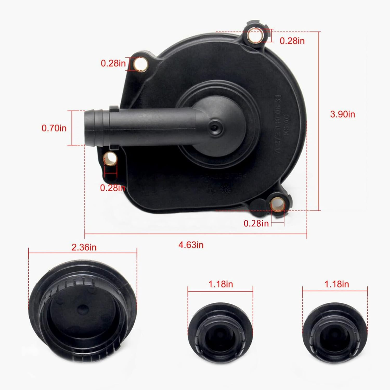 Oil Separator Cover + Camshaft Cap + Expansion Plug Kit for Mercedes ML350 C230 C300 E350 C350 SLK300 ML450 image number 5