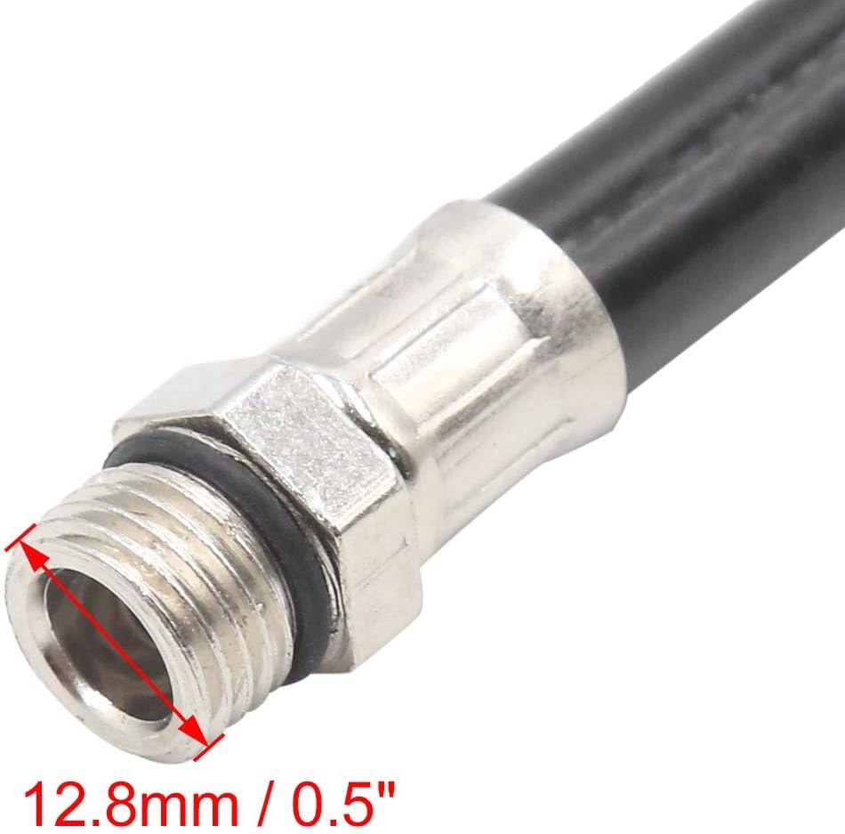 Uxcell Flexible Clip on Air Tyre Tire Chuck Inflator Rubber Hose for Car Motorcycle image number 2