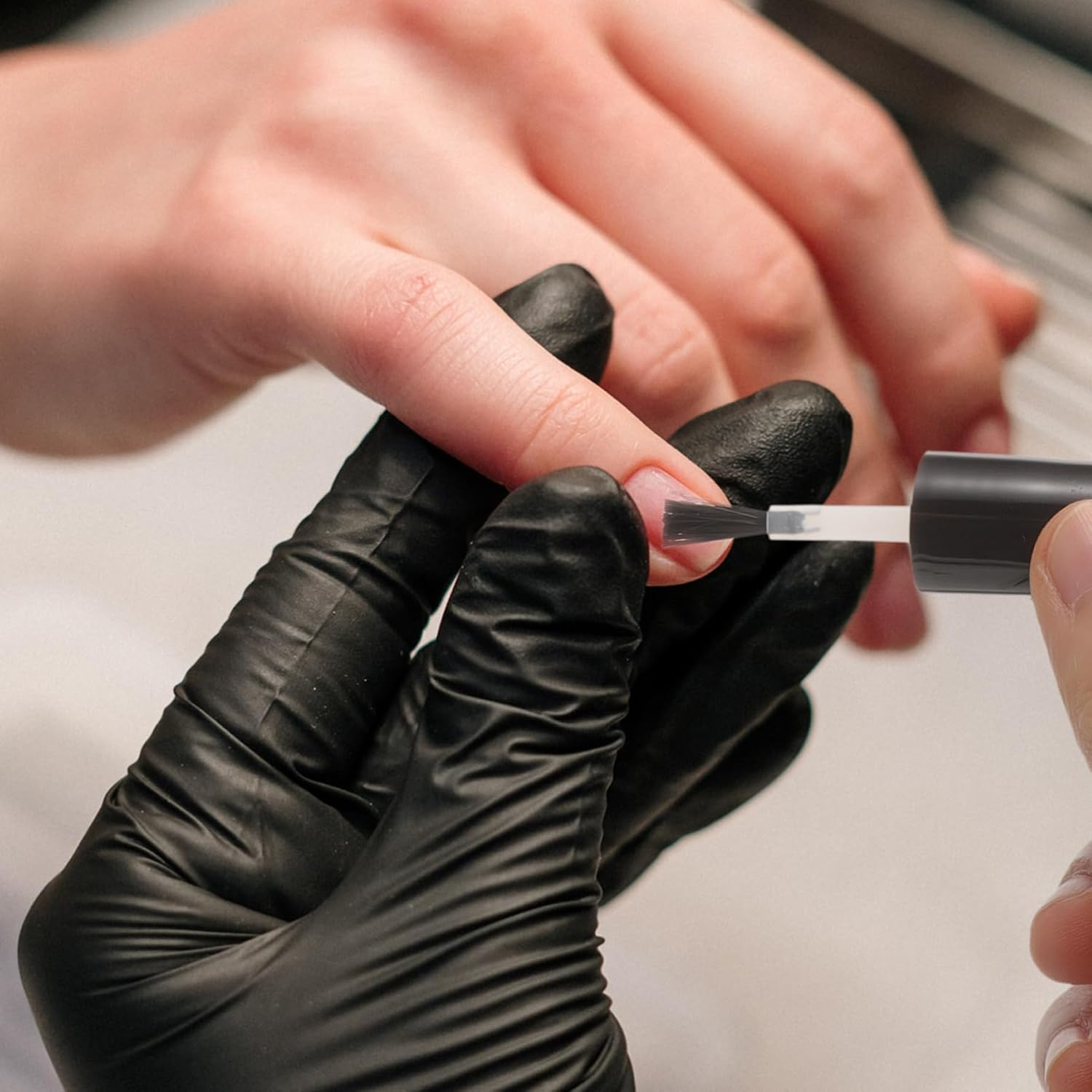 OSOLADY 10Pcs Diy Nail Polish Brush Set Replacement Brushes for Gel Liquid Dip Nail Art Bottle Caps Accessories