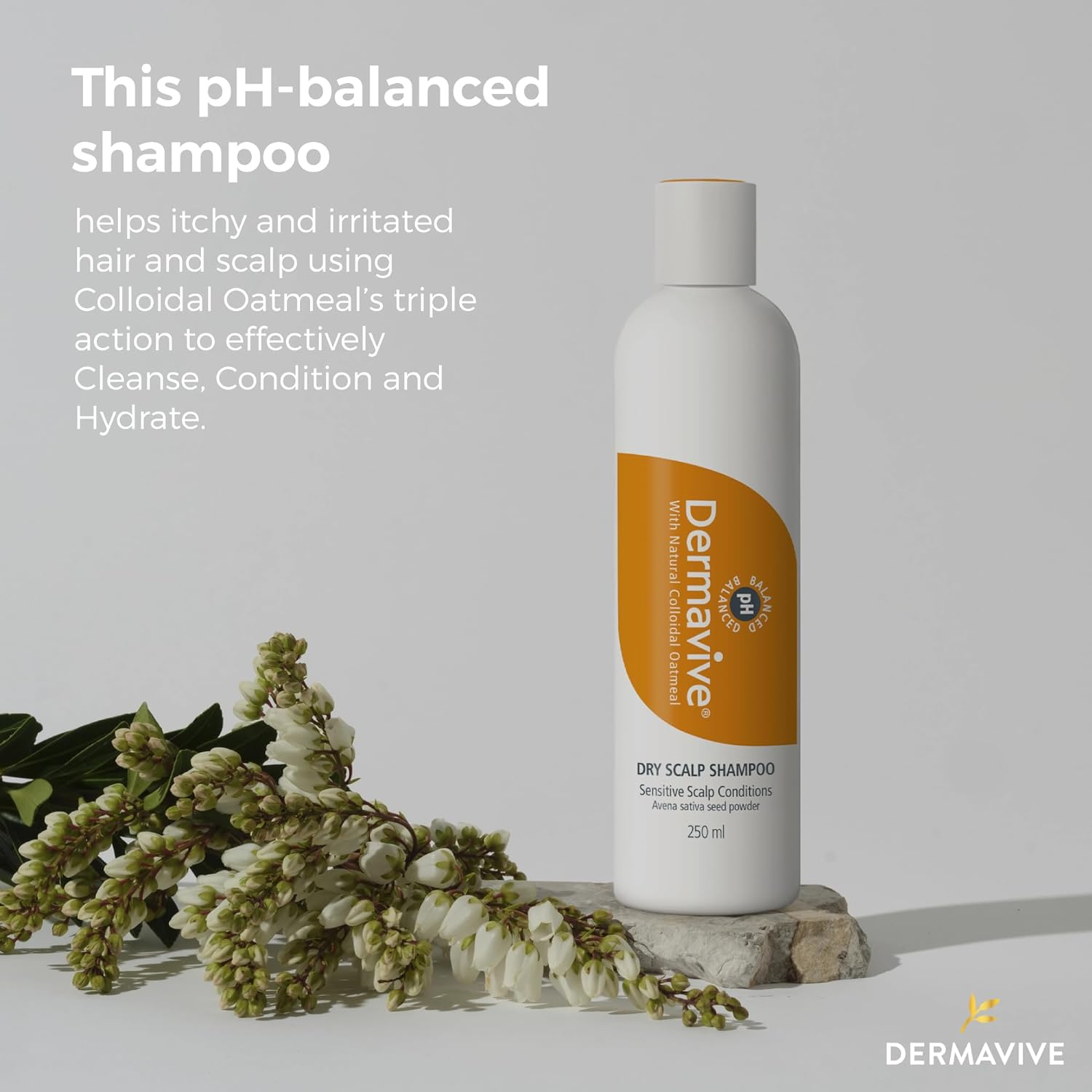 Dermavive Dry Scalp Shampoo, 250Ml - Medicated Dandruff Control, Ph-Balanced Shampoo, Gentle Relief for Dry, Itchy, Irritated Scalps image number 3