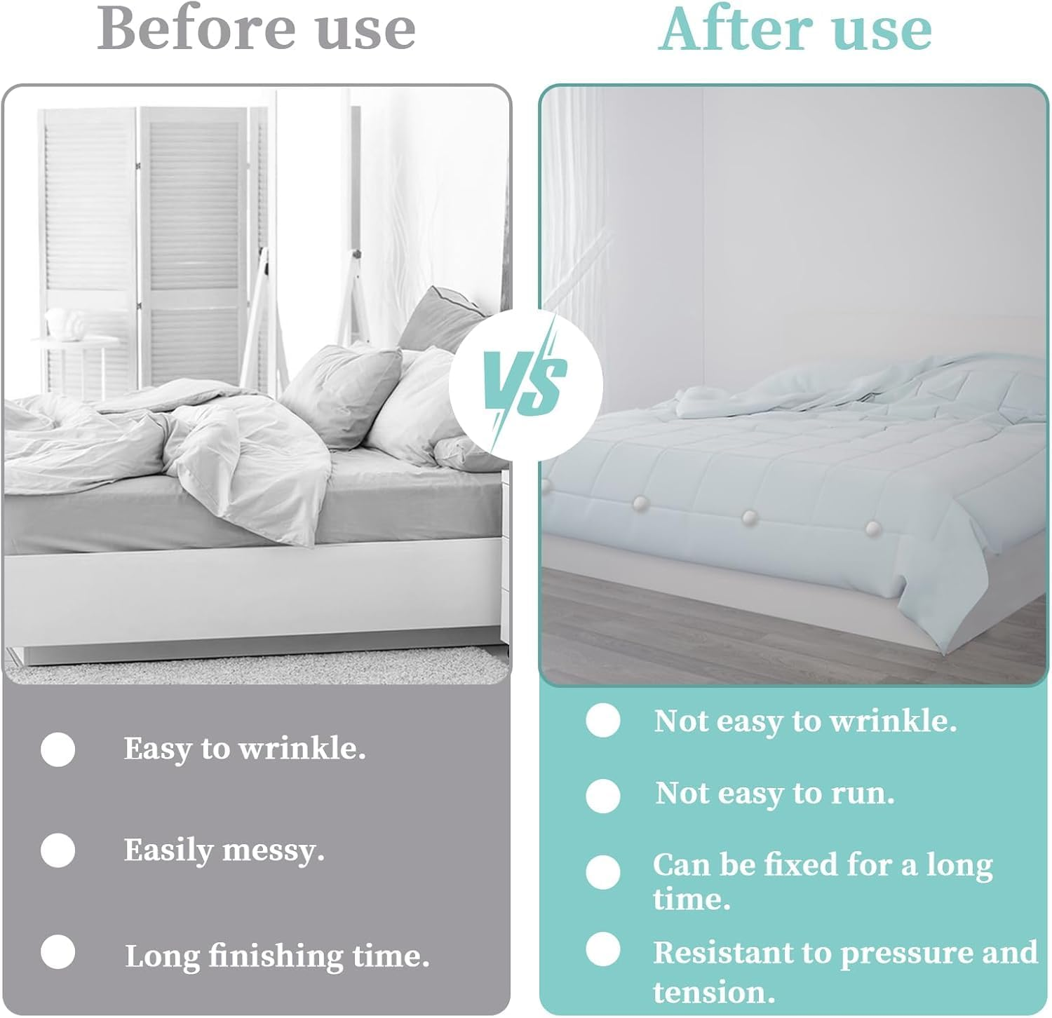 Yharnamite 20 Pcs Duvet Pins, Cover Holding Clip, Reusable Quilt Fixing Buckle, Non-Slip Comforter Clips Keeps Comforter from Shifting for Fixing Bed Sheets, Duvet Covers, Cushions, Curtains (Gray) image number 5