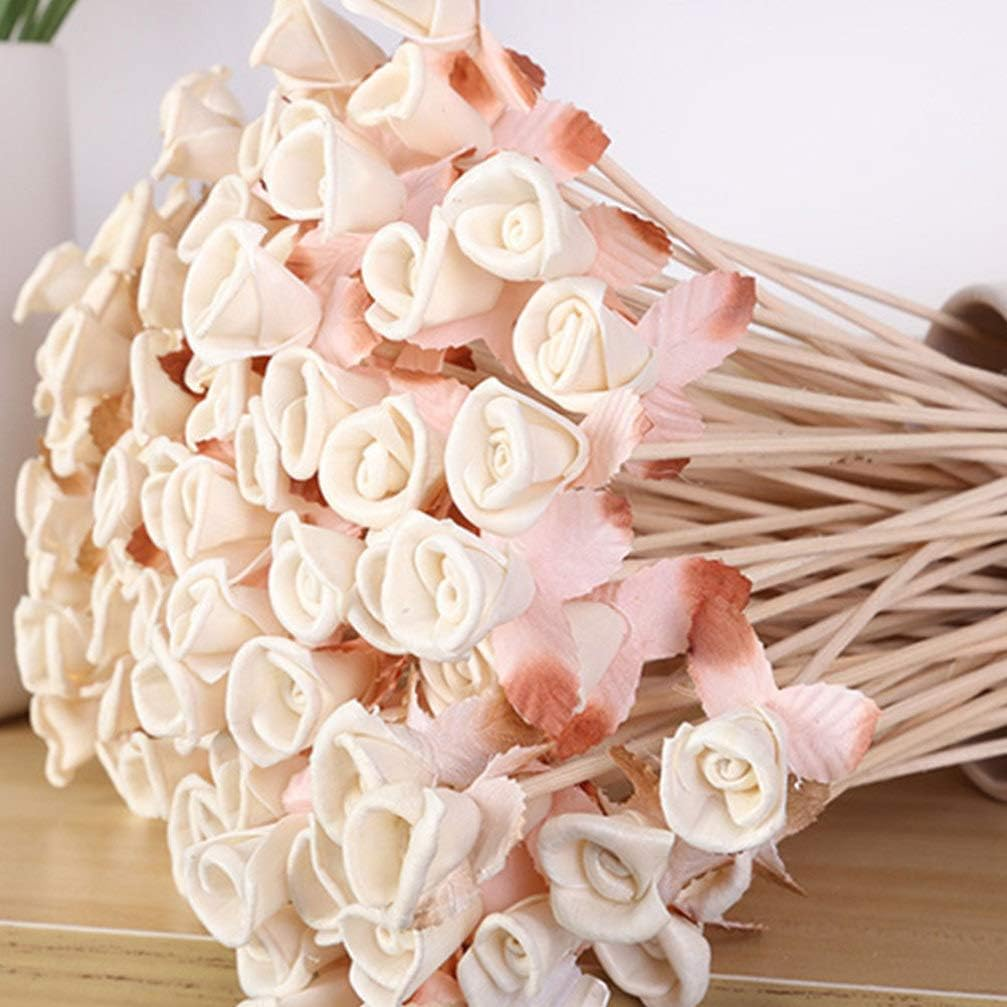 FOMIYES 10 Pcs Essential Oil Sticks Rose Flower Rattan Reed Wood Rattan Reed Stick Halloween Party Decorations Oil Duffuser Stick Diffuser Essential Oil Reeds Wooden Accessories Refill image number 6