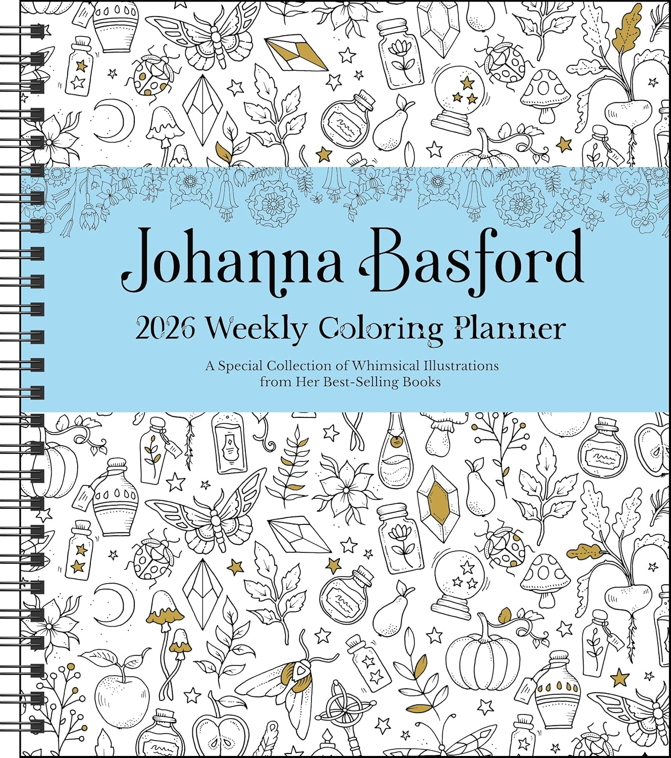 Johanna Basford 12-Month 2026 Weekly Coloring Calendar image number 3