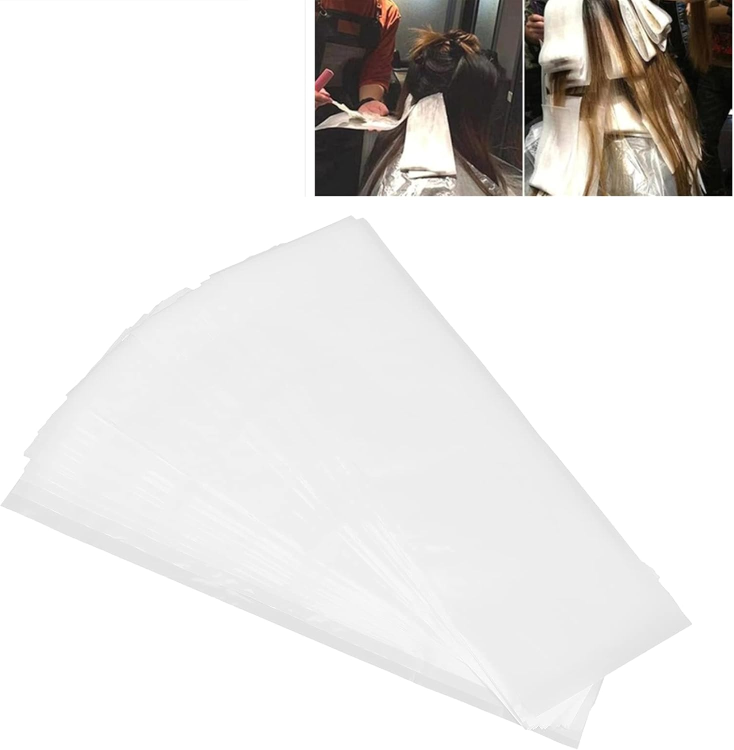 Pack of 100 Hair Dye Sheets, Reusable Dye Divider, Hair Dye Paper, Prevents Colour Mixing, 30 X 9.7 Cm image number 5