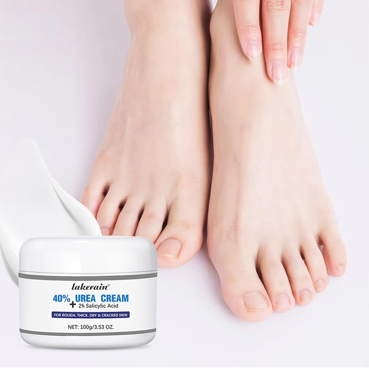 Urea Cream 40% Moisturizer for Feet and Cracked Heels and 2% Salicylic Acid Strength Foot & Hand Cream Removes Dry Skin & Calluses with Non-Greasy Deep Hydration for All Skin Types image number 3