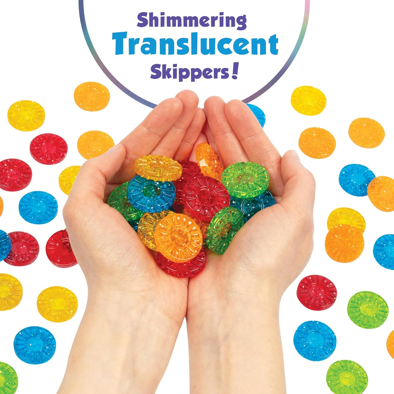 Mindware Skippity &ndash; Jump-And-Capture Board Game for 2 to 4 Players &ndash; Twist on Checkers &ndash; 100Pc &ndash; Fun for Kids & Adults, Ages 5+ image number 1