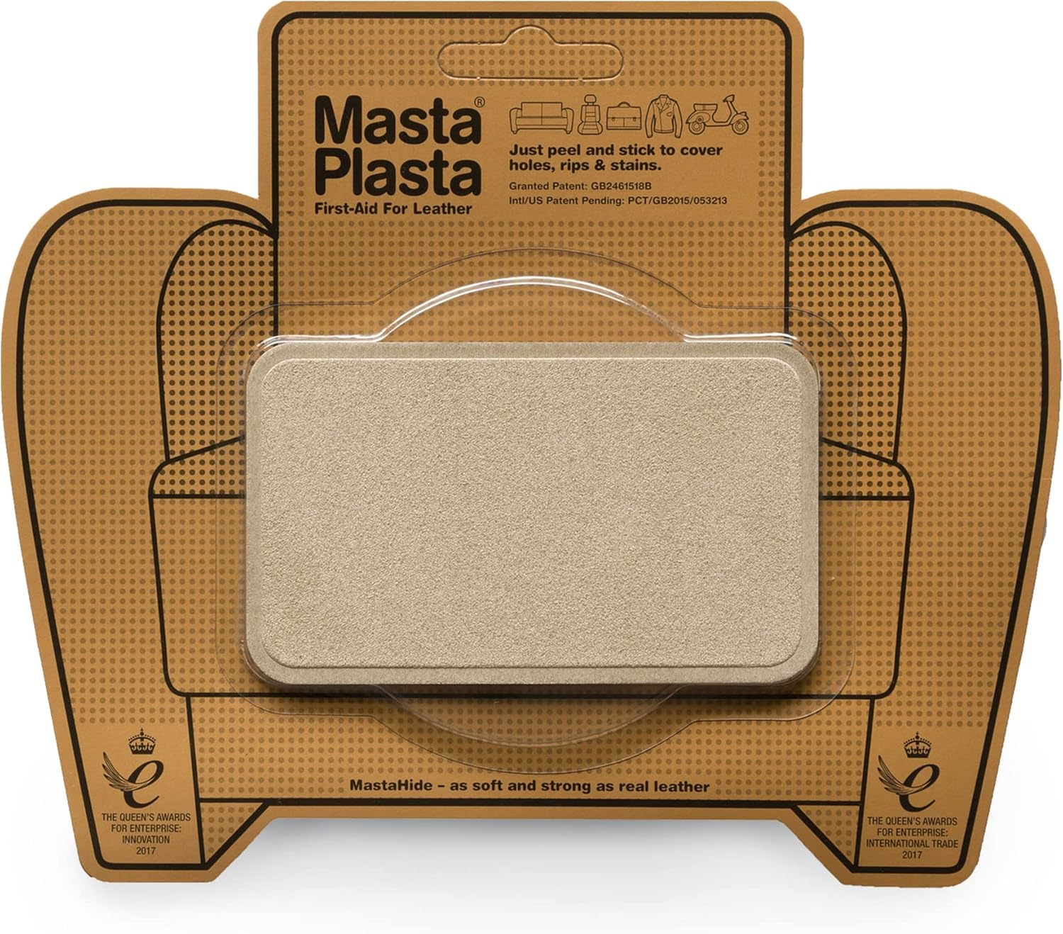 Brown Mastaplasta Self-Adhesive Premium Suede Repair Patches. Choose Size/Design. First-Aid for Sofas, Car Seats, Handbags, Jackets
