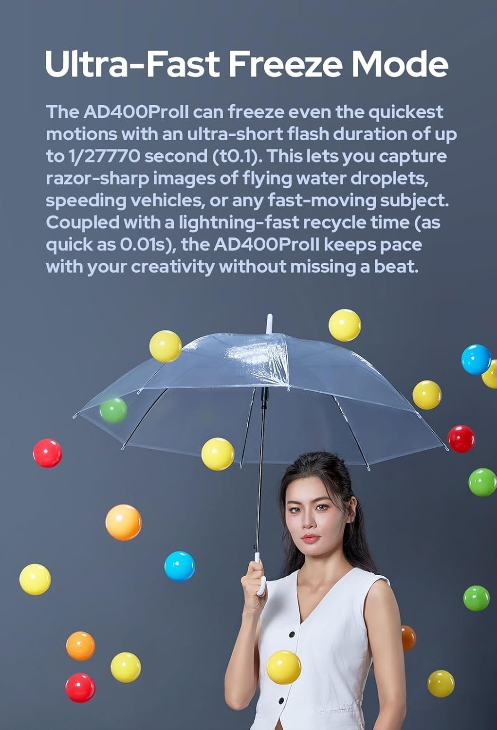 Godox Ad400Pro II 400Ws All-In-One Outdoor Flash, GODOX AD400 Pro II TTL Portable Wireless Strobe Monolight,460 Full Power Pops,0.01&ndash;1S Recycle,1/8000S HSS,30W Bi-Color Led,&plusmn;75K Stable Color