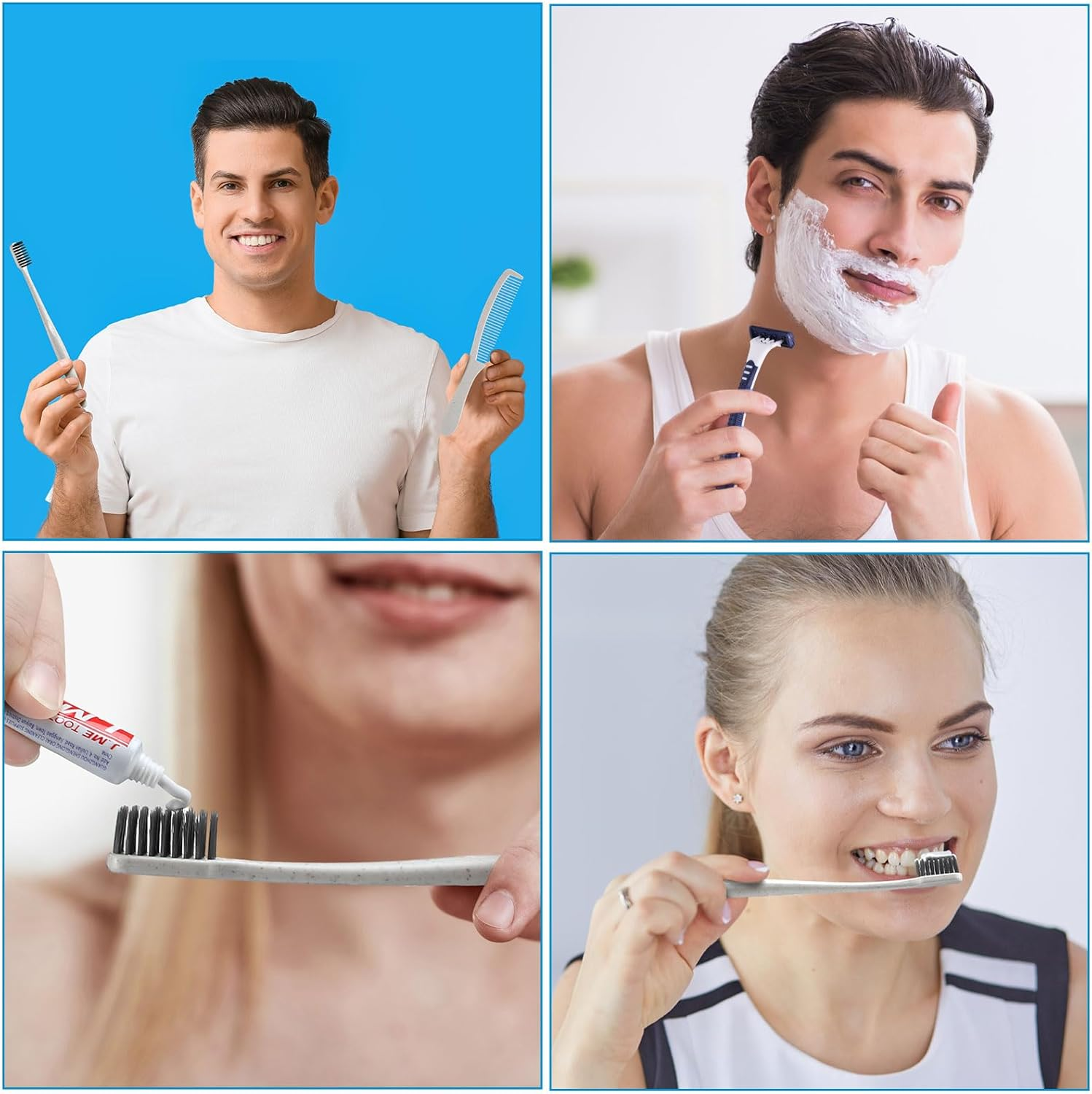 Suclain 96 Pack of Bulk Hygiene Supplies Travel Size Toiletries Bulk for Homeless Dental Hygiene Kit Homeless Care Package Supplies Bulk for Kids Adults Homeless Travel and Charity image number 2