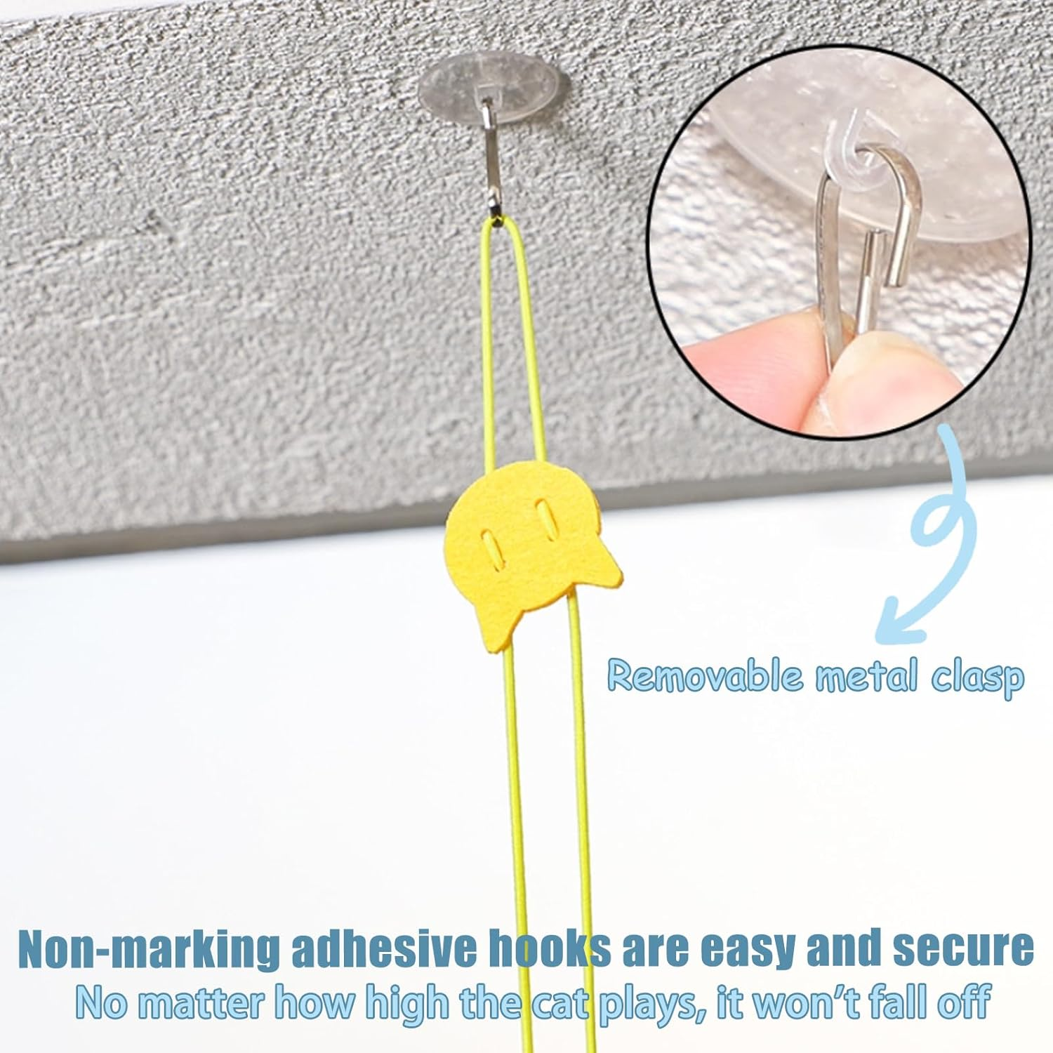 8 Pieces Cat Toy Self-Employment Hanging Door Frame Elastic Feathers Bells for Kittens, Interactive Dancer Cat Toy for Indoor Kittens Cat Run, No Batteries Required