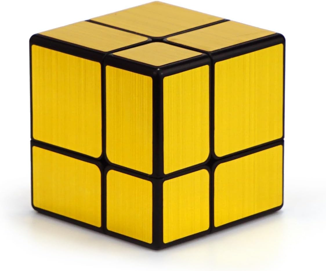 Cuberspeed Qiyi 2X2 Mirror Golden Magic Cube Mirror 2X2X2 Mirror Cube 2X2 Gold image number 2