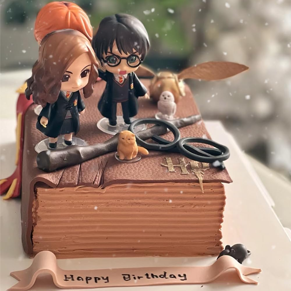 Jofiesu Magician Mini Figures Magical Wizard Birthday Cake Toppers,Cartoon Party Decorations - Cake Topper Cupcake Toppers for Kid, Kids Birthday Party Decorations