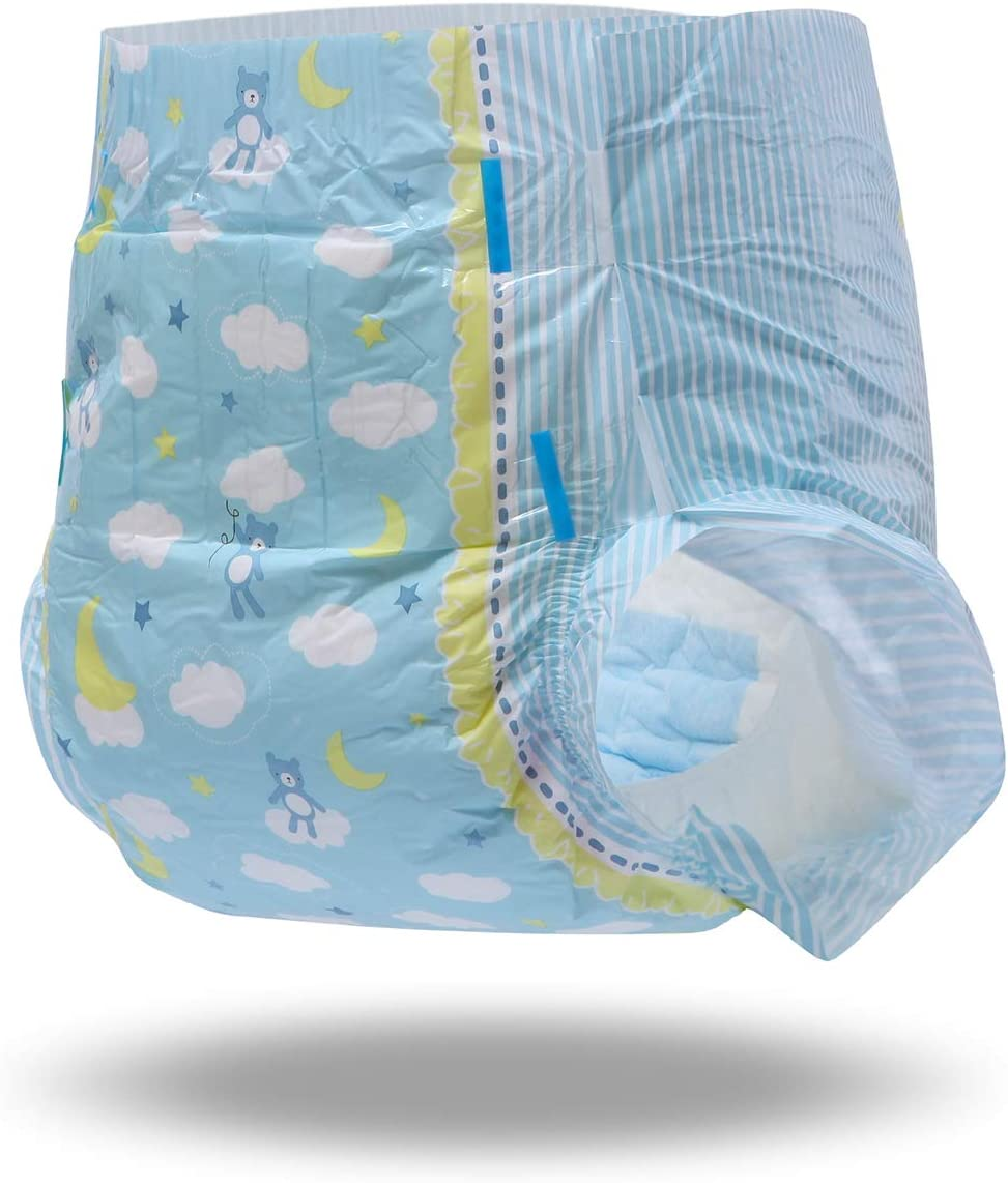 Littleforbig Printed Adult Brief Diapers 2 Pieces - Little Dreamers (M) image number 5