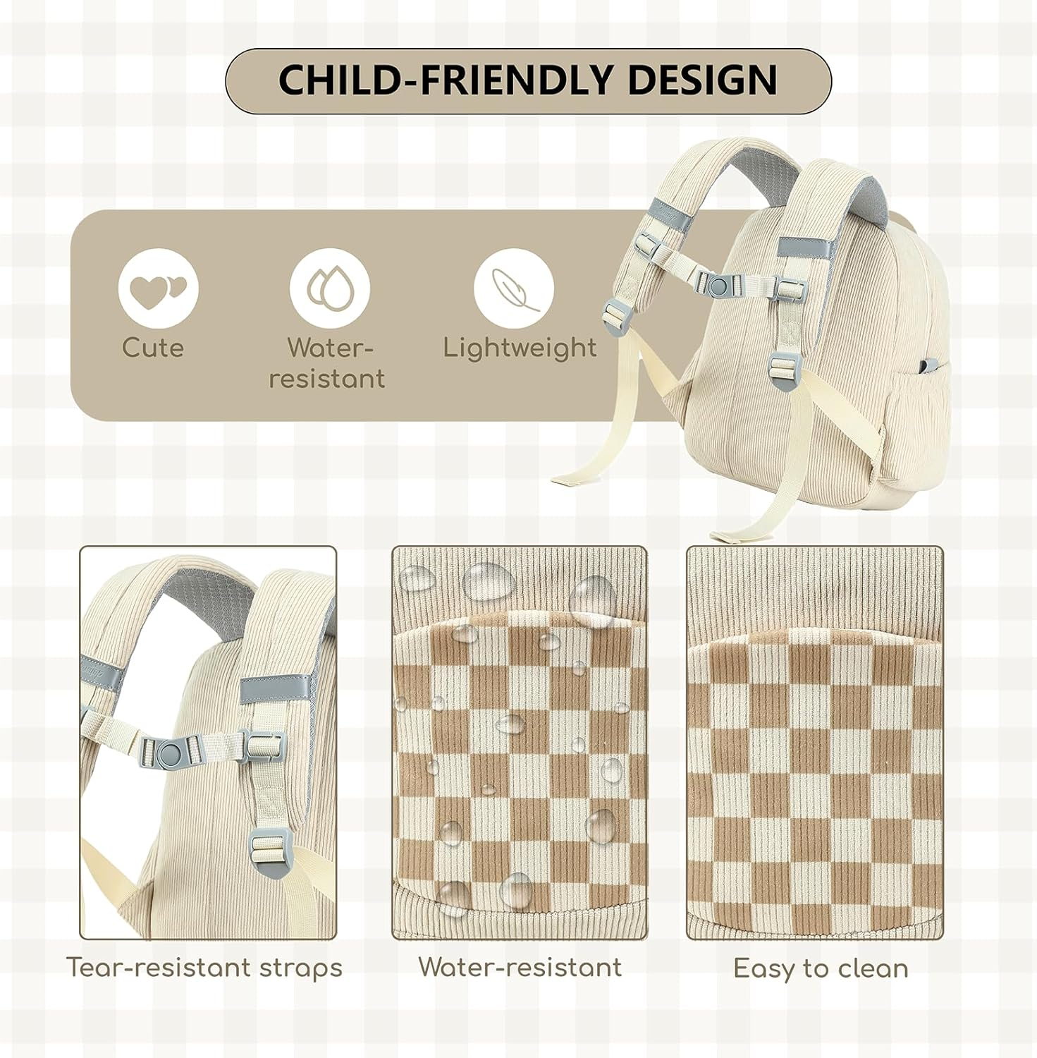 CAMTOP Toddler Backpack for Boys Girls 2-4, Kids Backpacks for Kindergarten Preschool, 12" H Small Bookbag for Daycare Travel image number 5