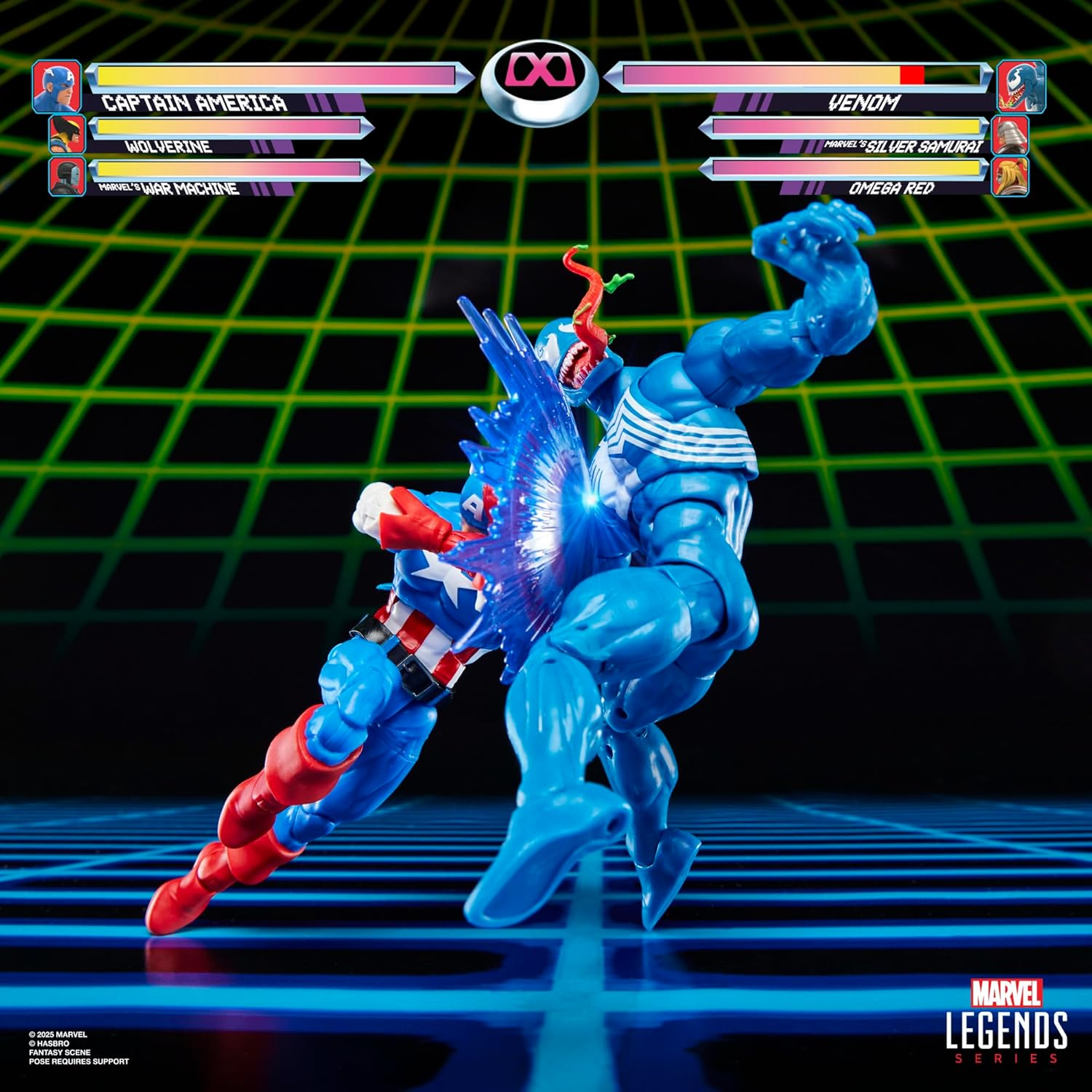 Marvel Legends Series Gamerverse Captain America Vs Venom, Retro Video Game -Inspired Collectible 6-Inch Action Figures image number 2