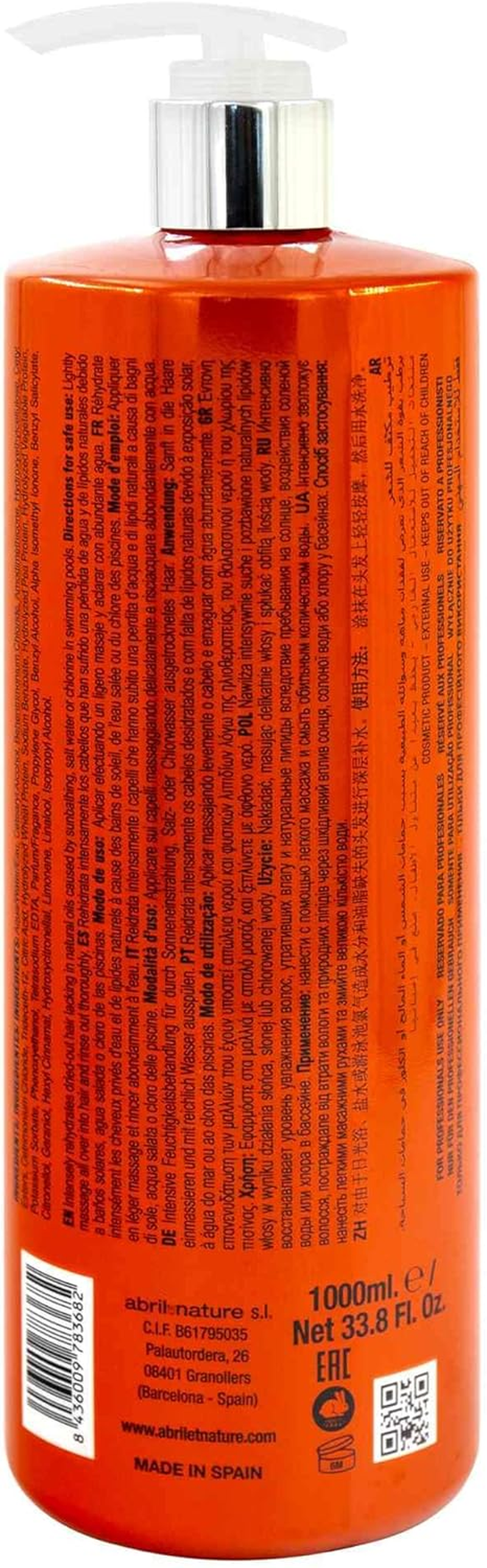 Abril Et Nature - Instant Mask Rehydration - Keratin Mask - 1000 Ml - Treatment for Dry Hair - Moisturising Hair - Strengthens Hair Fibre - anti Frizz image number 5