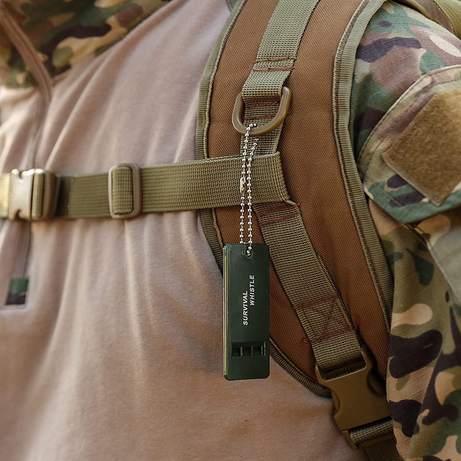 Aeixlum-3 Pieces Emergency Survival Whistles, Referee Whistle, Starting Whistle, Swimming Command Whistle，Triple Holes Design Outdoor Whistles, for Camping, Hiking image number 2