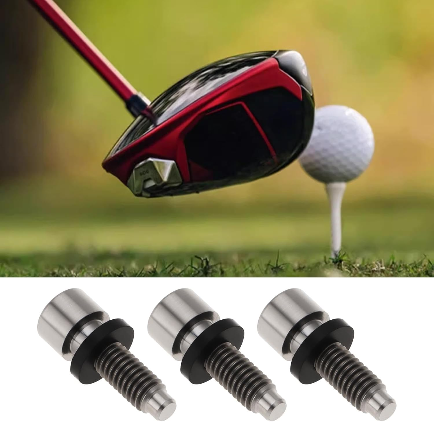 OTOTEC 3Pcs Golf Driver Screw Bolt Compatible with Taylormade M3 M4 M5 M6 SIM SIM 2 Compatible with Stealth 2 Qi10 Fairway Wood Hybrid Shaft Adapter Sleeve image number 3