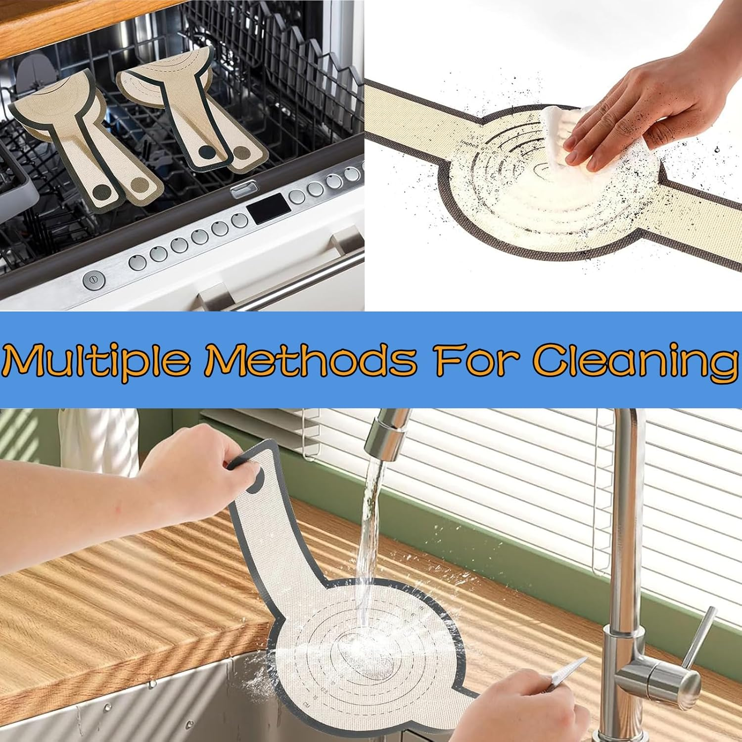 Silicone Bread Sling,2 Pcs Silicone Baking Mat for Oven,Reusable Oval and round Bread Sling,Easy Transfer of Sourdough image number 4